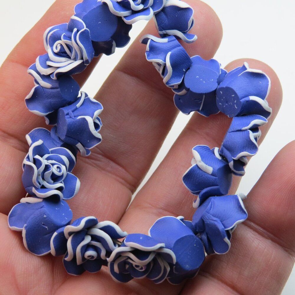 Blue Purple Flower Elastic Fashion Bracelet